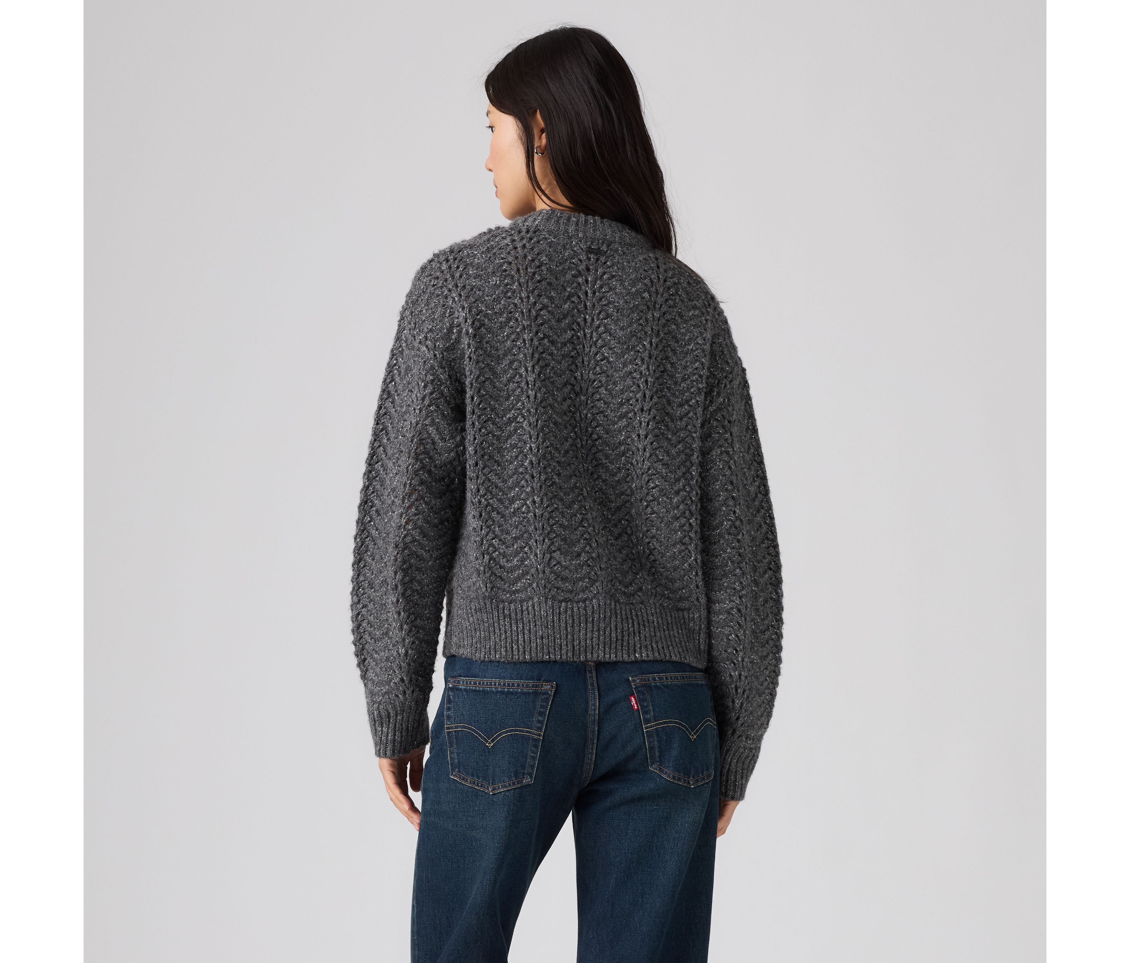 Charlotte Pointelle Crewneck Sweater