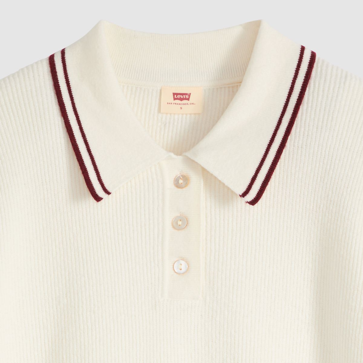 Supersoft Summer Short-Sleeve Polo — Cabernet Egret - White