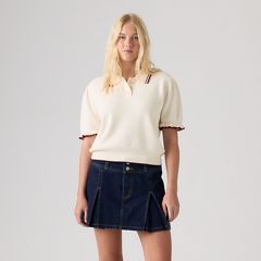 Supersoft Summer Short-Sleeve Polo — Cabernet Egret - White 3