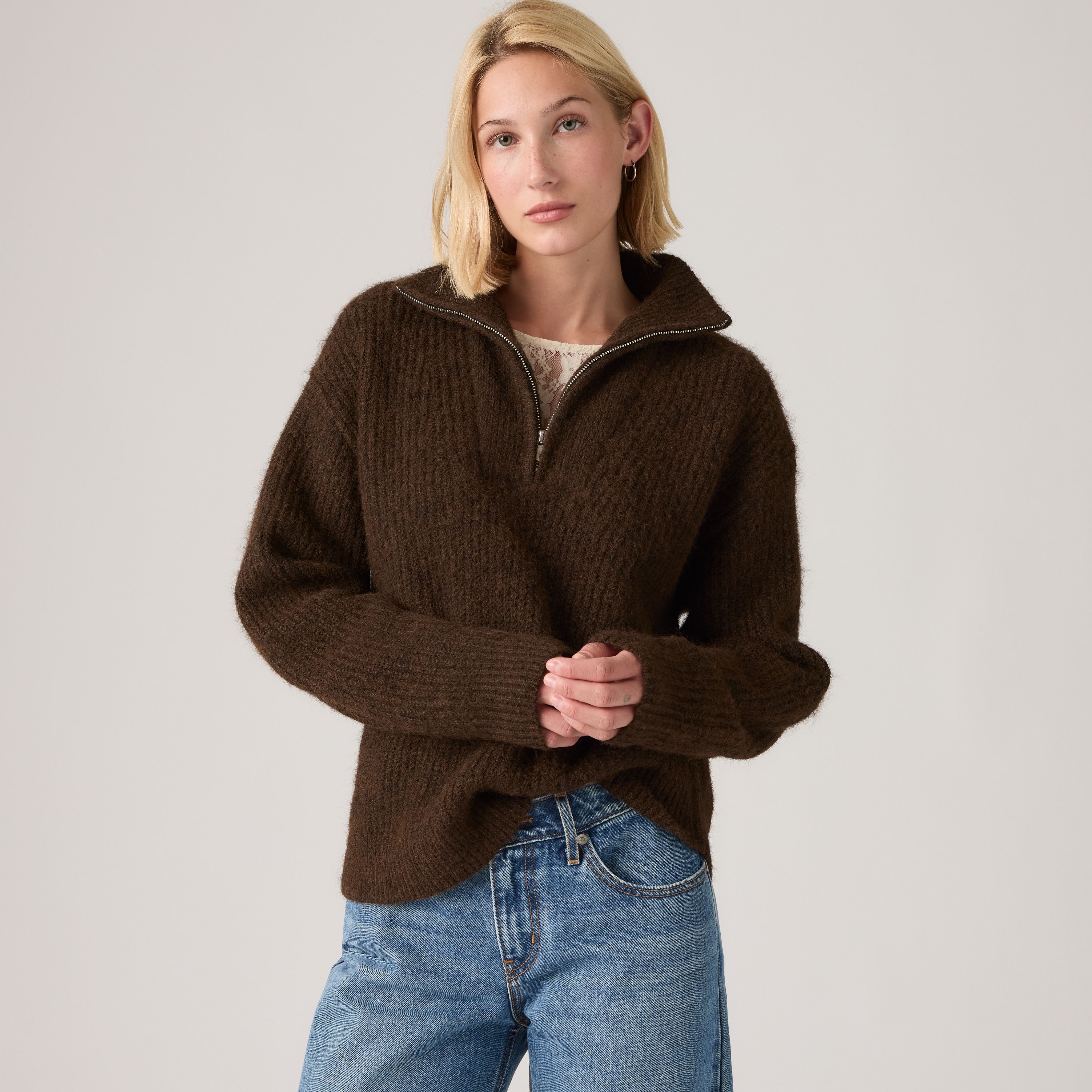 Ava Quarter-Zip Sweater 1