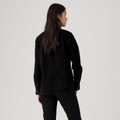 Heritage Western Denim Button Down Shirt — Basic Night Western - Black 4