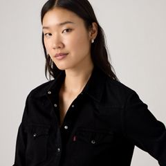 Heritage Western Denim Button Down Shirt — Basic Night Western - Black 2