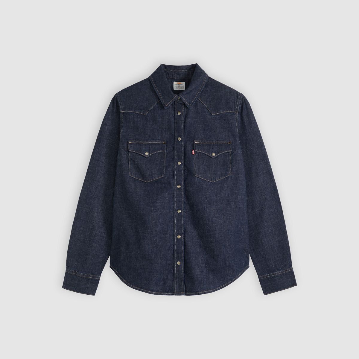 Heritage Western Denim Button Down Shirt — First Impression Western - Blue