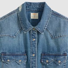 Heritage Western Denim Button Down Shirt — Craft Of Love Western - Blue 6