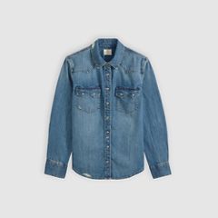 Heritage Western Denim Button Down Shirt — Craft Of Love Western - Blue 5