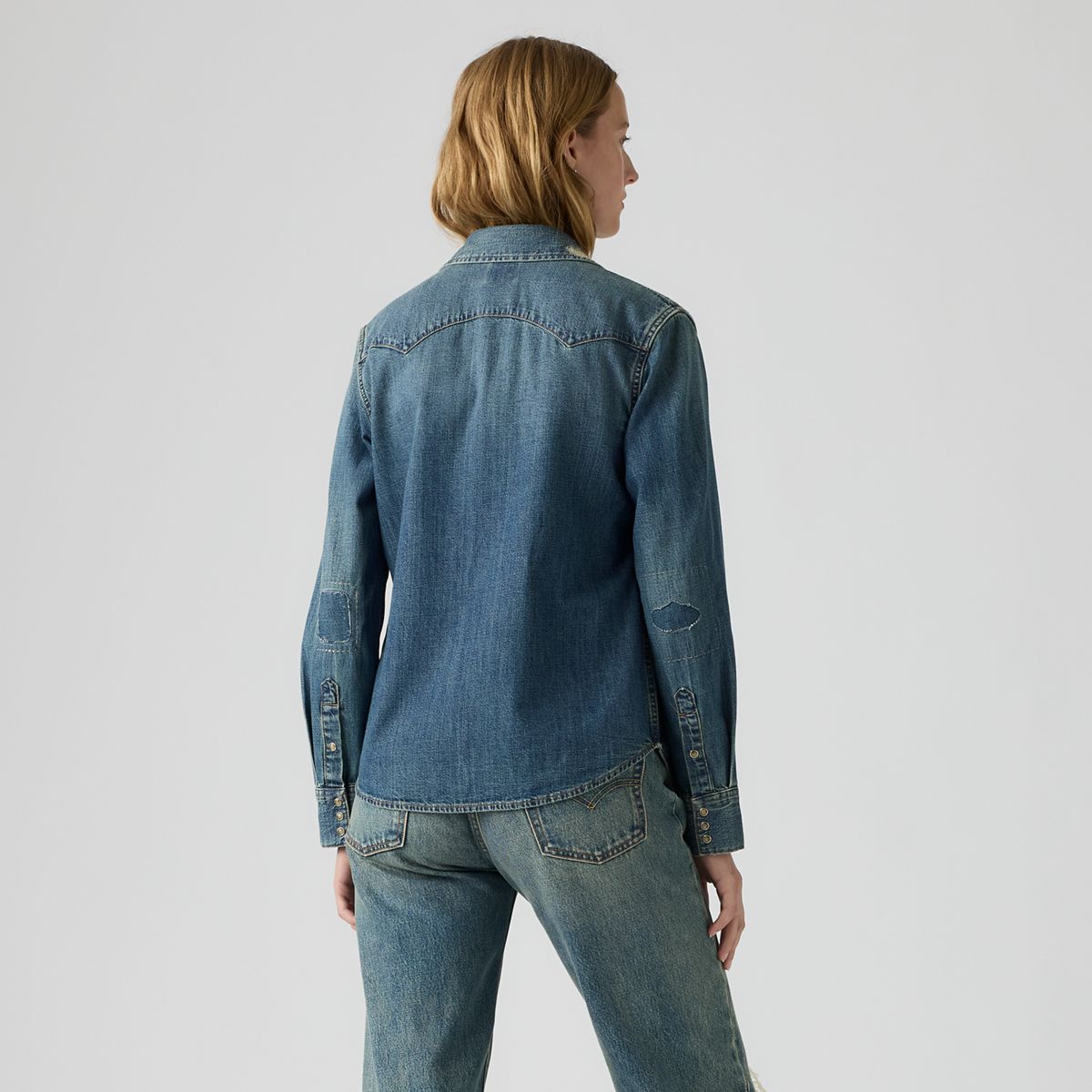 Heritage Western Denim Button Down Shirt — Craft Of Love Western - Blue