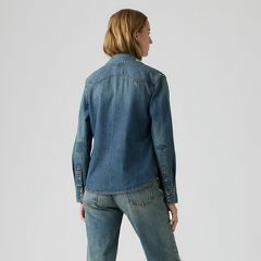 Heritage Western Denim Button Down Shirt — Craft Of Love Western - Blue 4