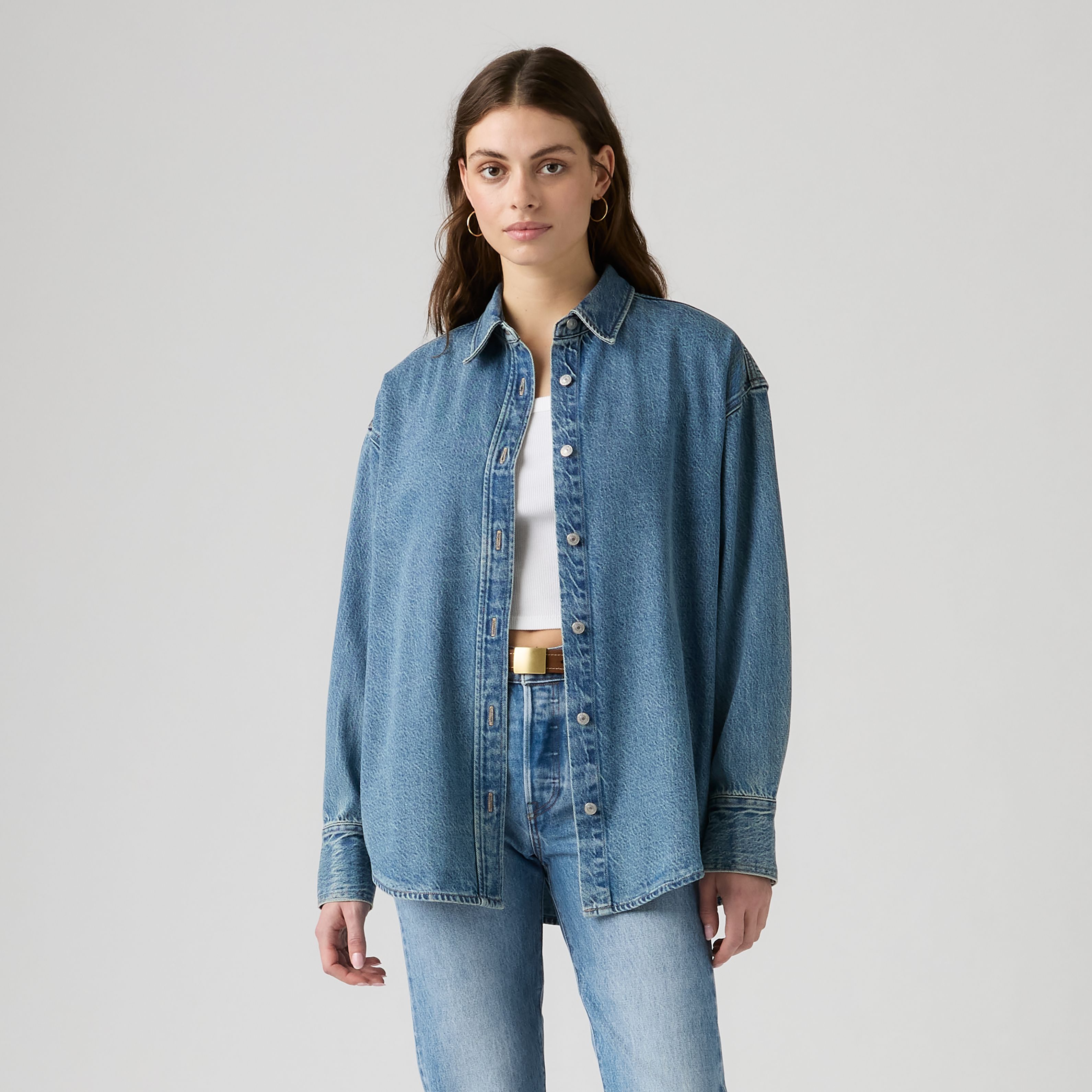Jordan Denim Button Down Shirt 3