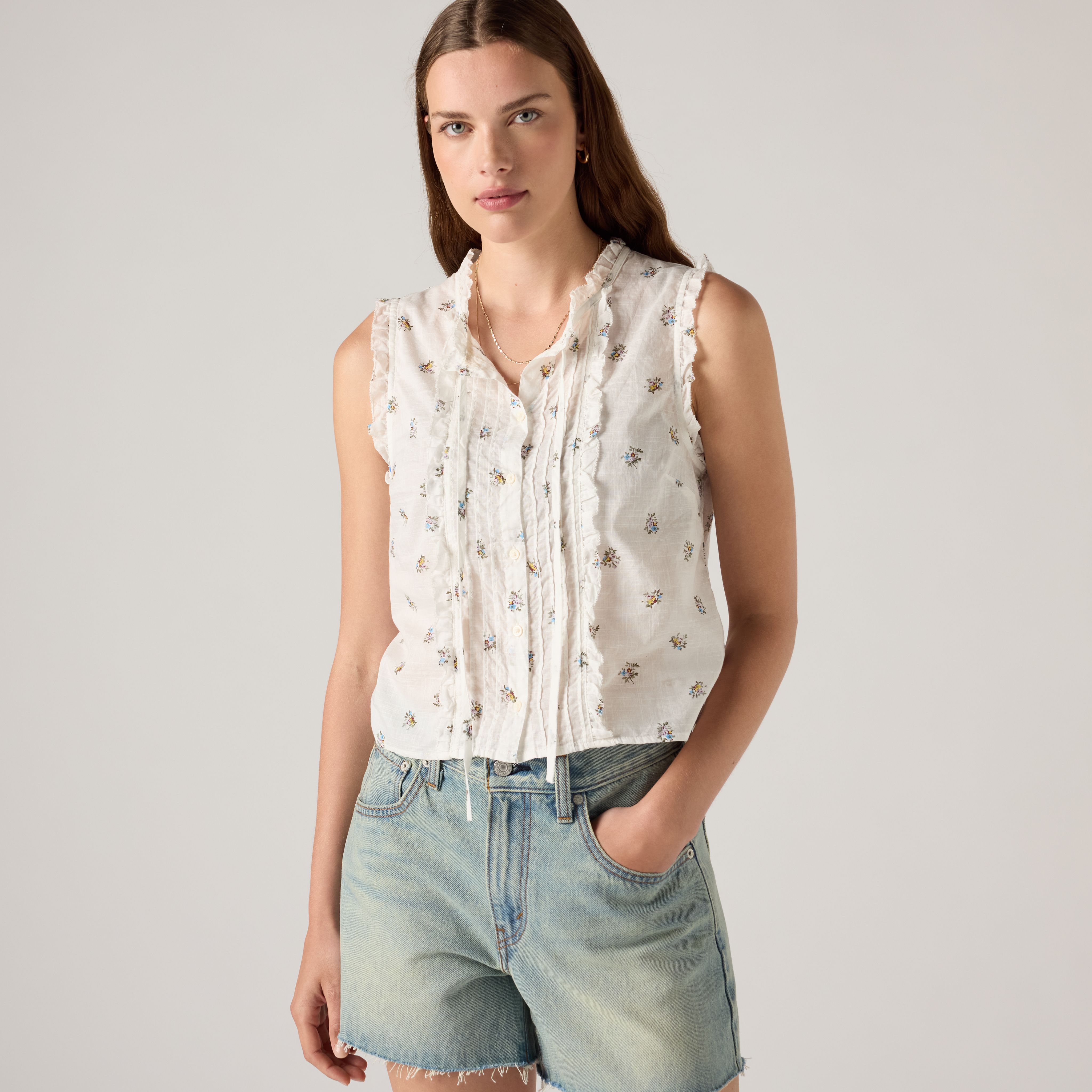 Shelby Sleeveless Slim Blouse 1
