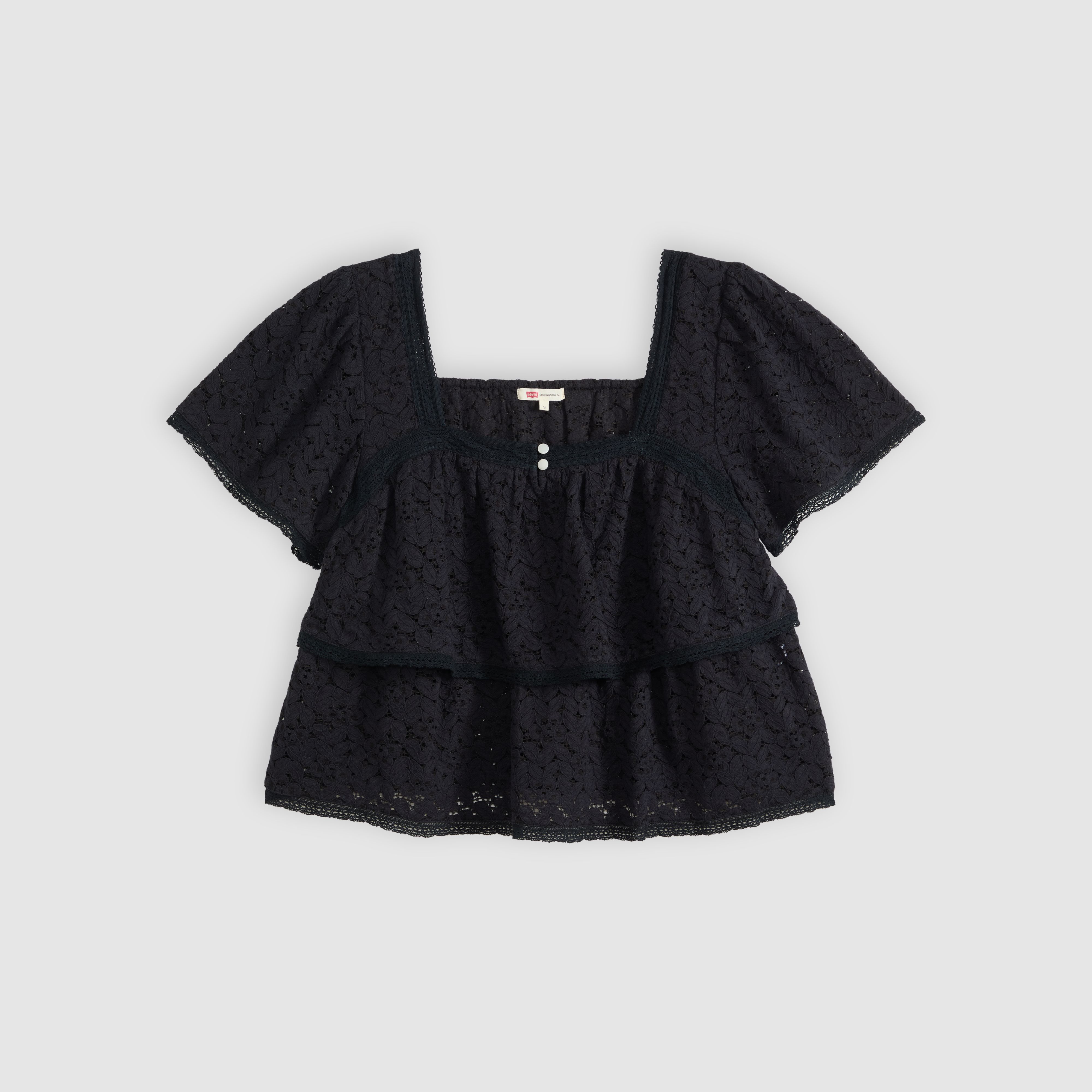 Dom Short-Sleeve Lace Blouse 5