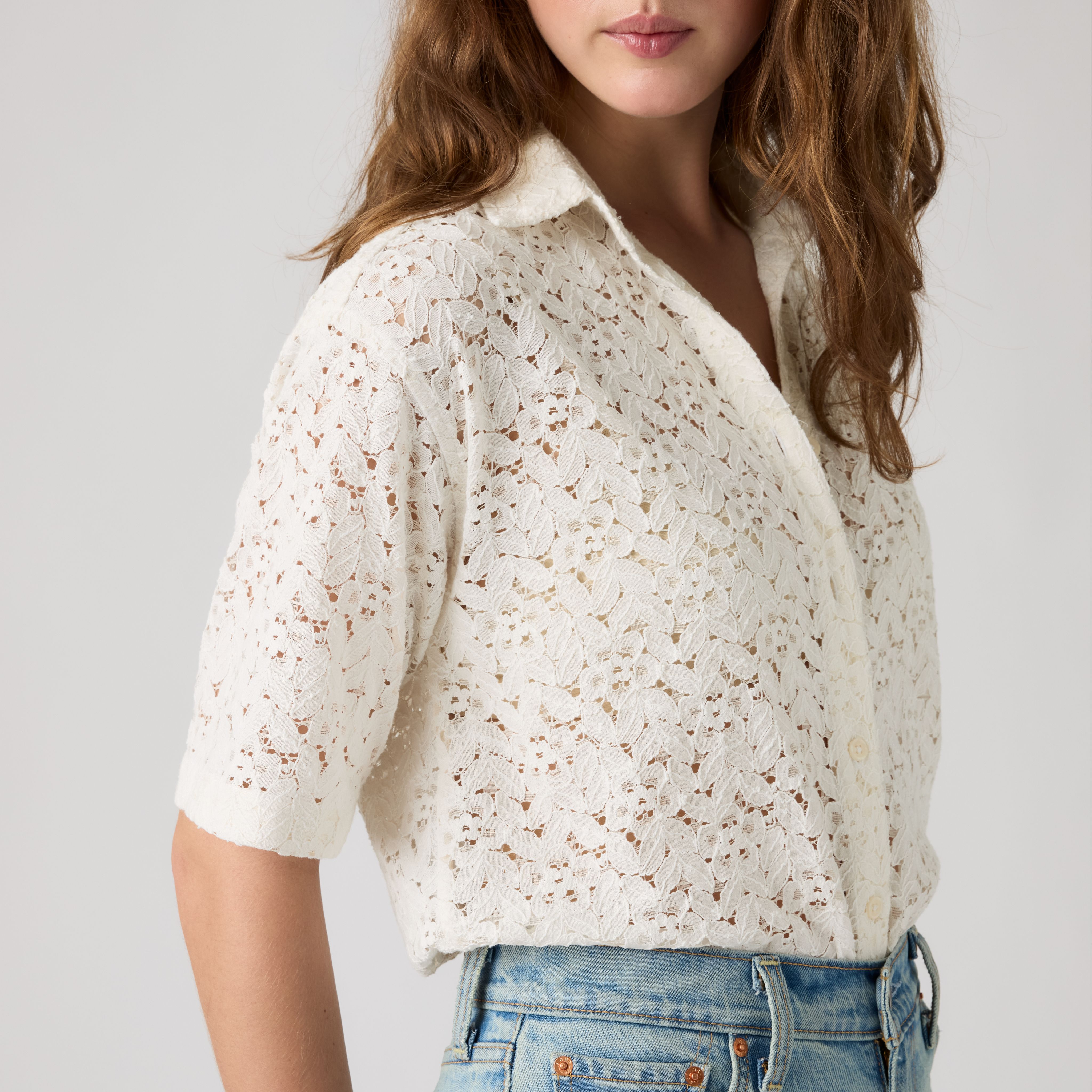 Harlie Short Sleeve Lace Shirt 2