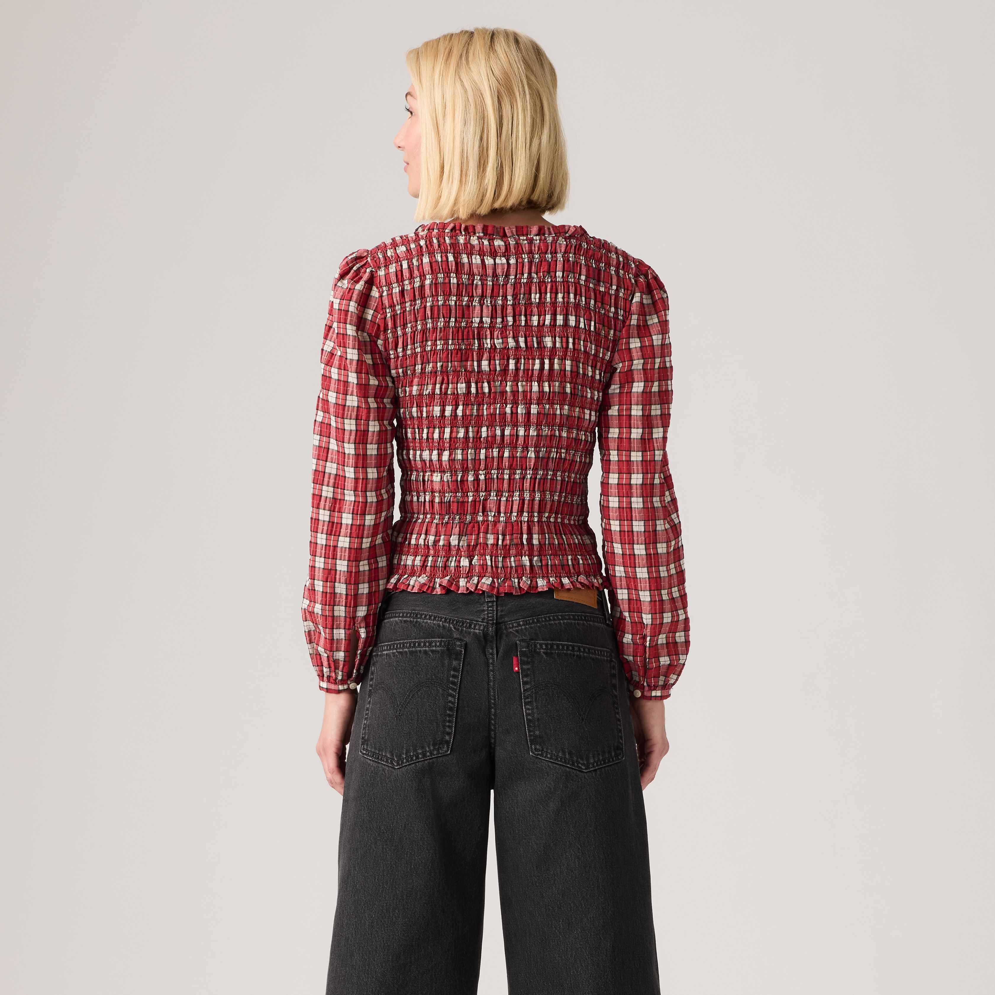 Heather Long-Sleeve Ruched Blouse 4