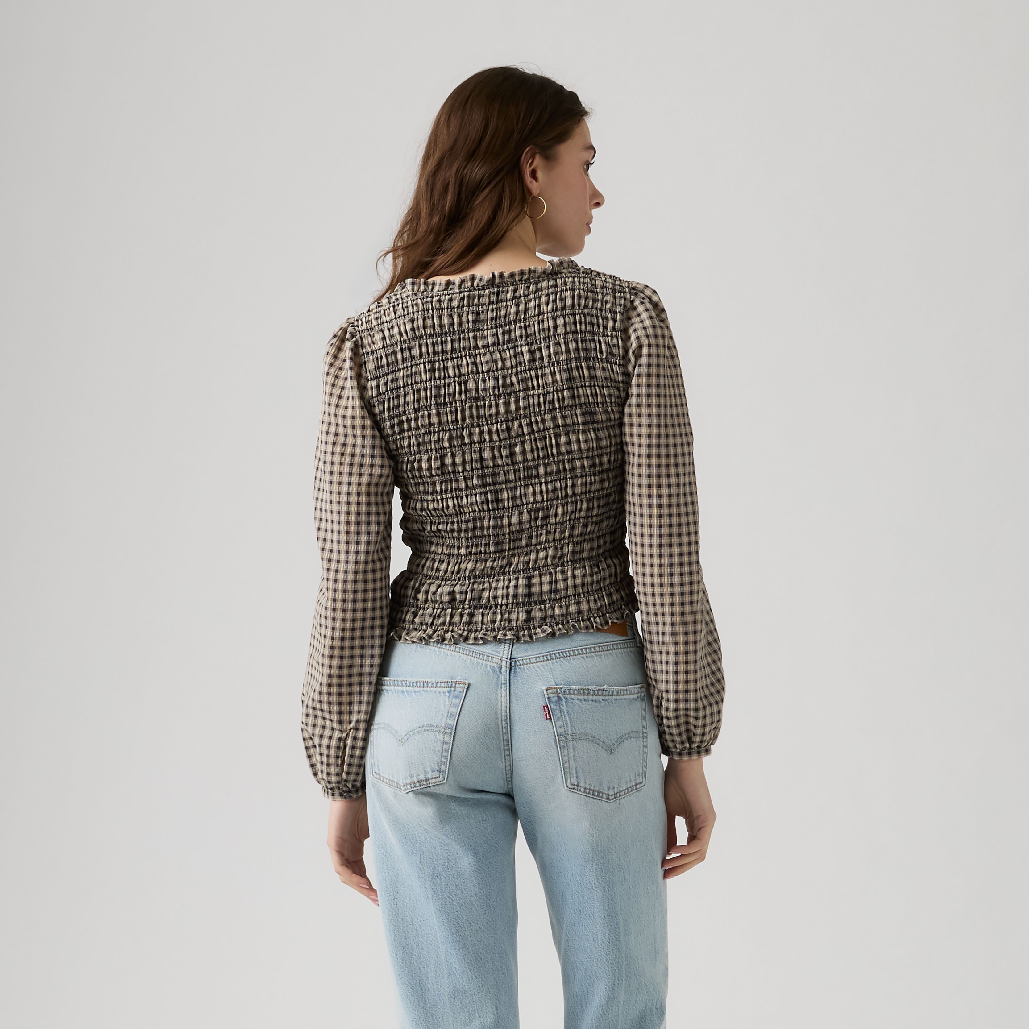 Heather Long-Sleeve Ruched Blouse 4