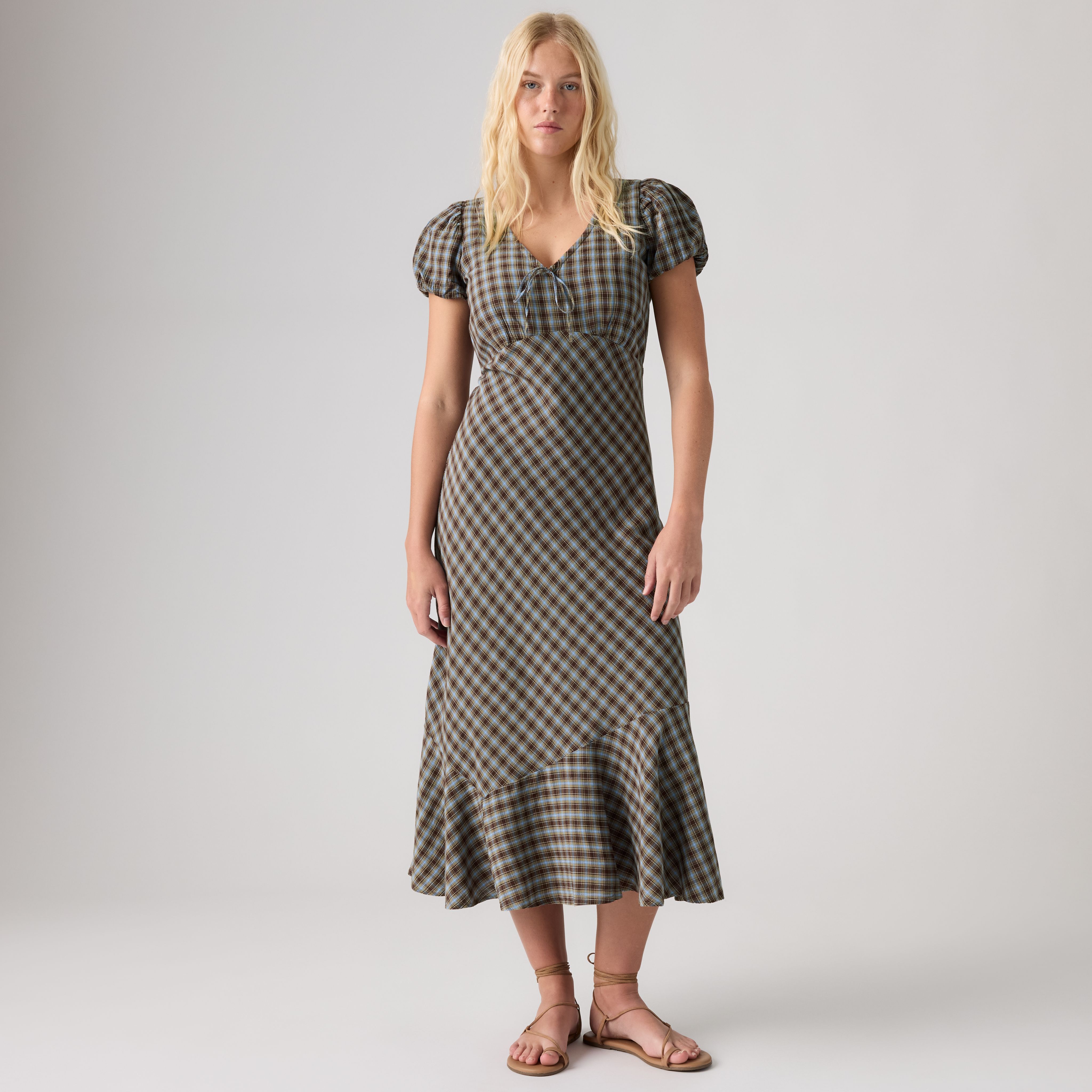 Lira Short-Sleeve Midi Dress 1