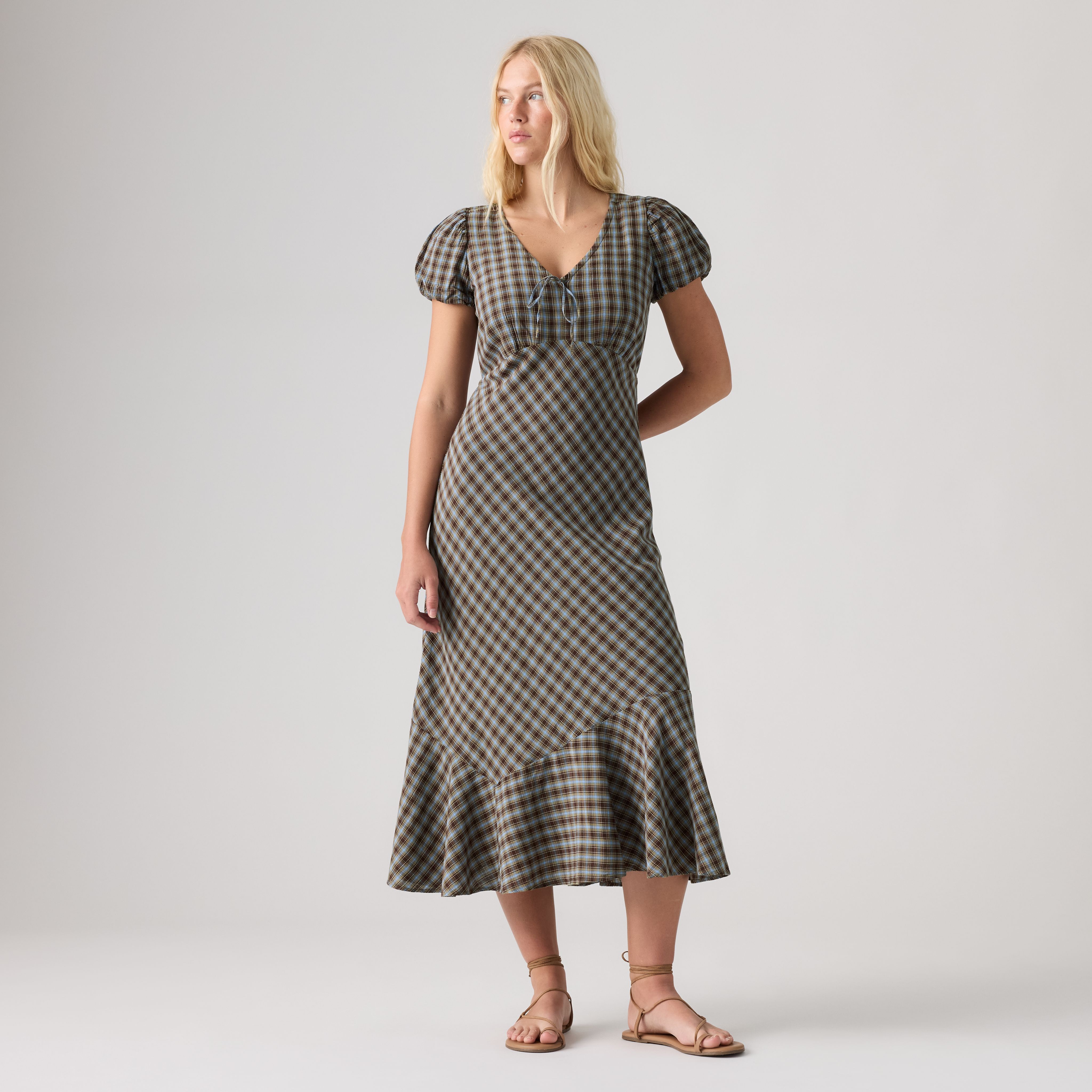 Lira Short-Sleeve Midi Dress 4
