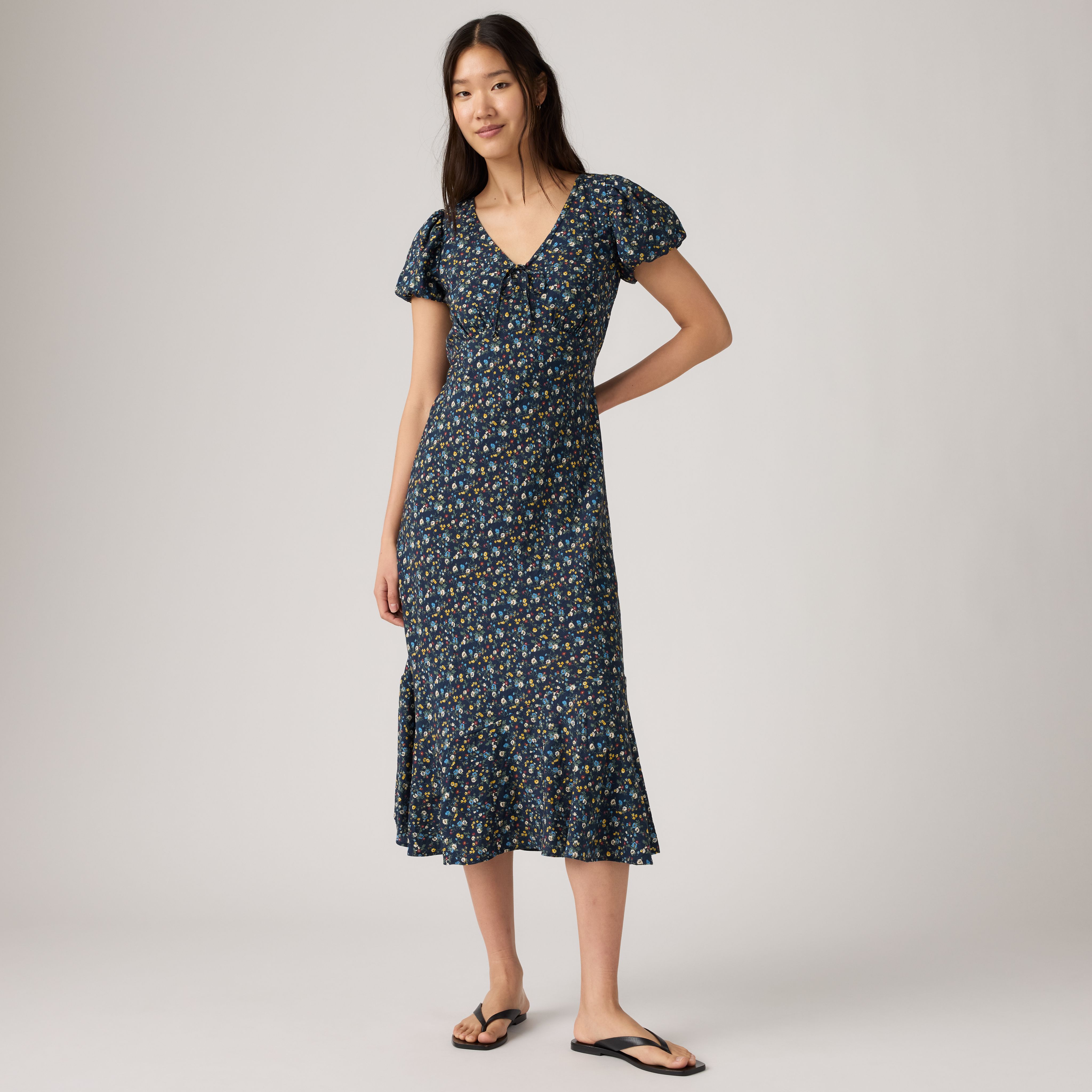 Lira Short-Sleeve Midi Dress 1