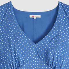 Brita Slip Midi Dress — Tovi Dot Delft - Blue 7