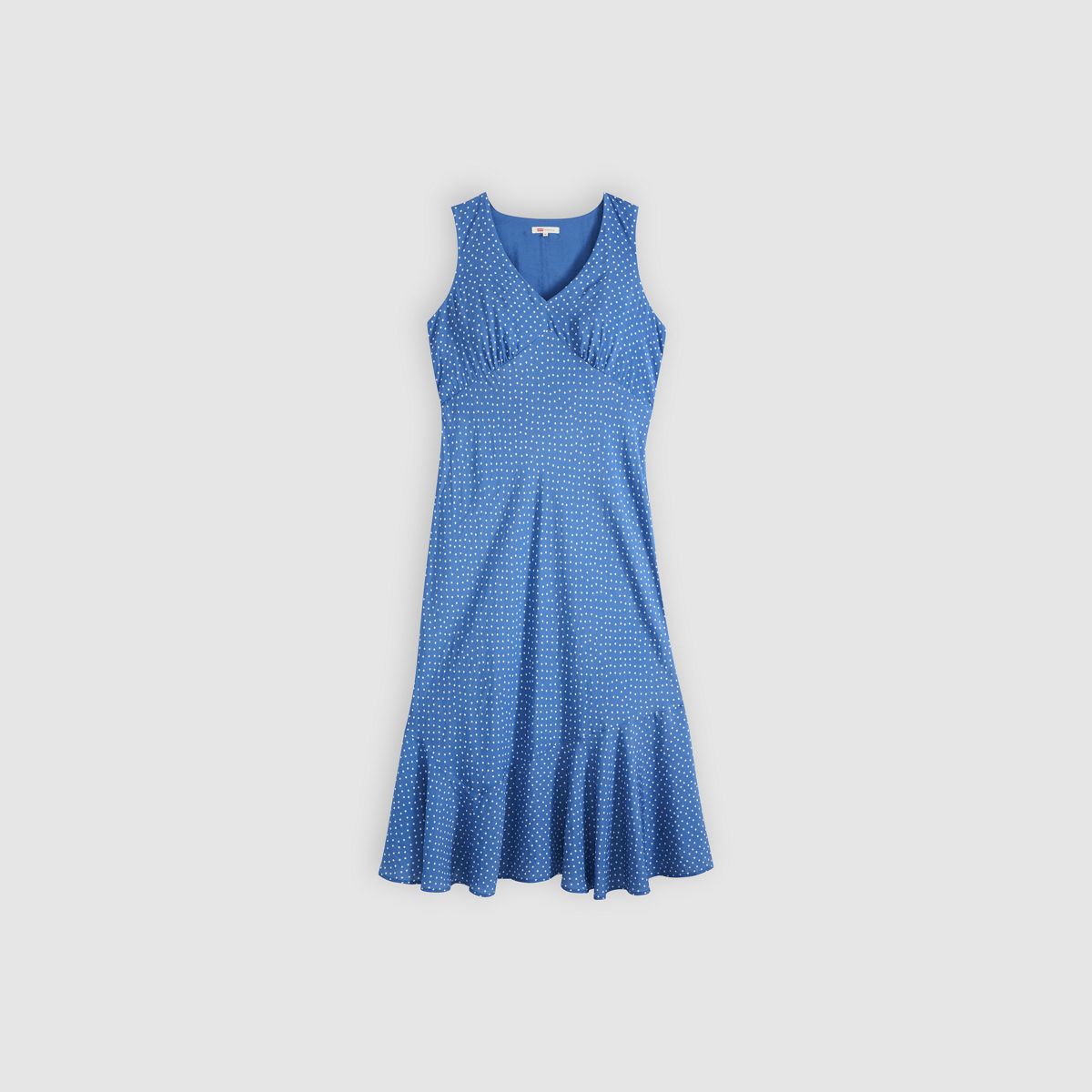Brita Slip Midi Dress — Tovi Dot Delft - Blue