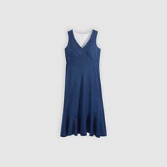 Brita Slip Midi Dress — Starry Eyes - Dark Wash 5