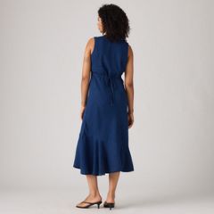 Brita Slip Midi Dress — Starry Eyes - Dark Wash 4