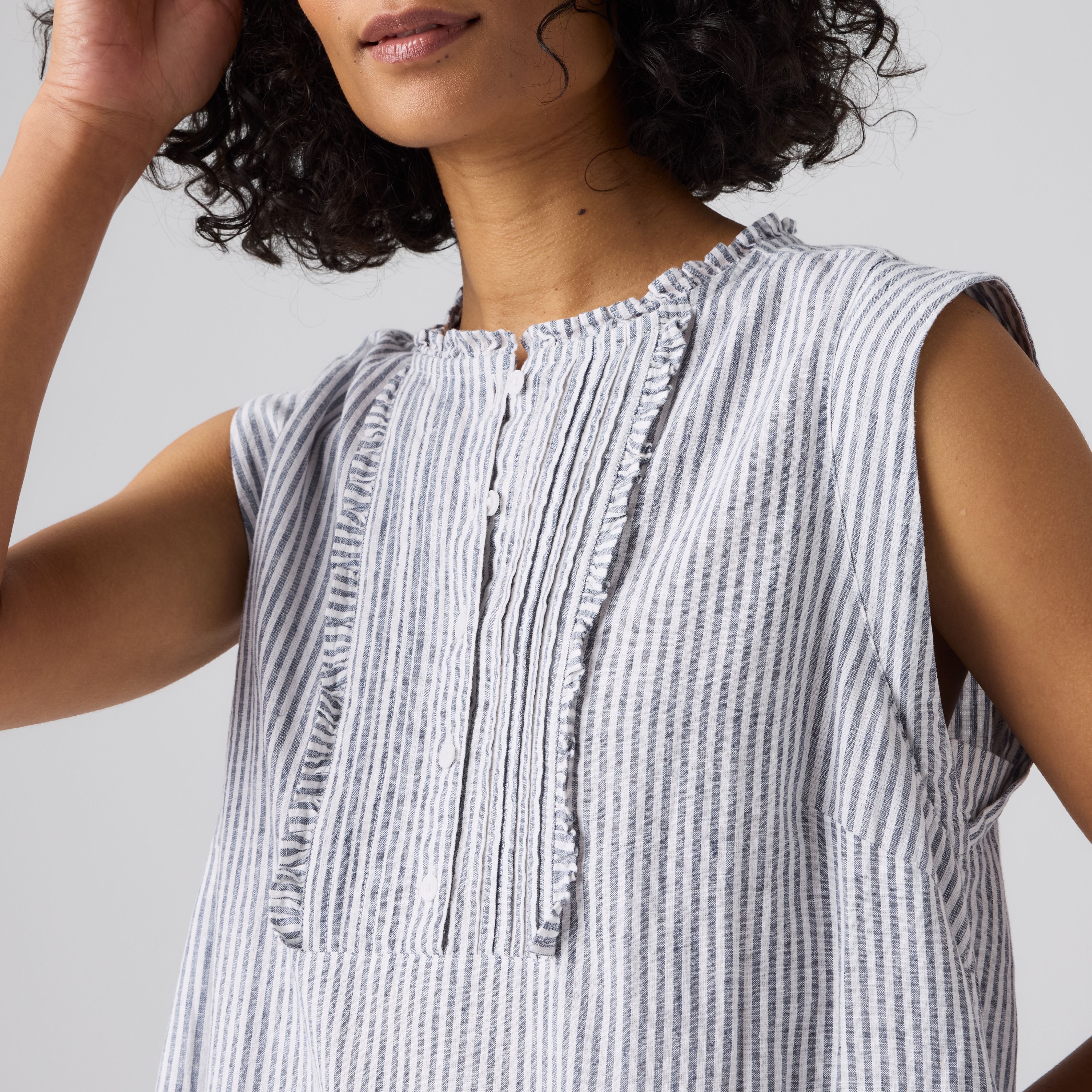 Solara Sleeveless Linen Mini Dress 2