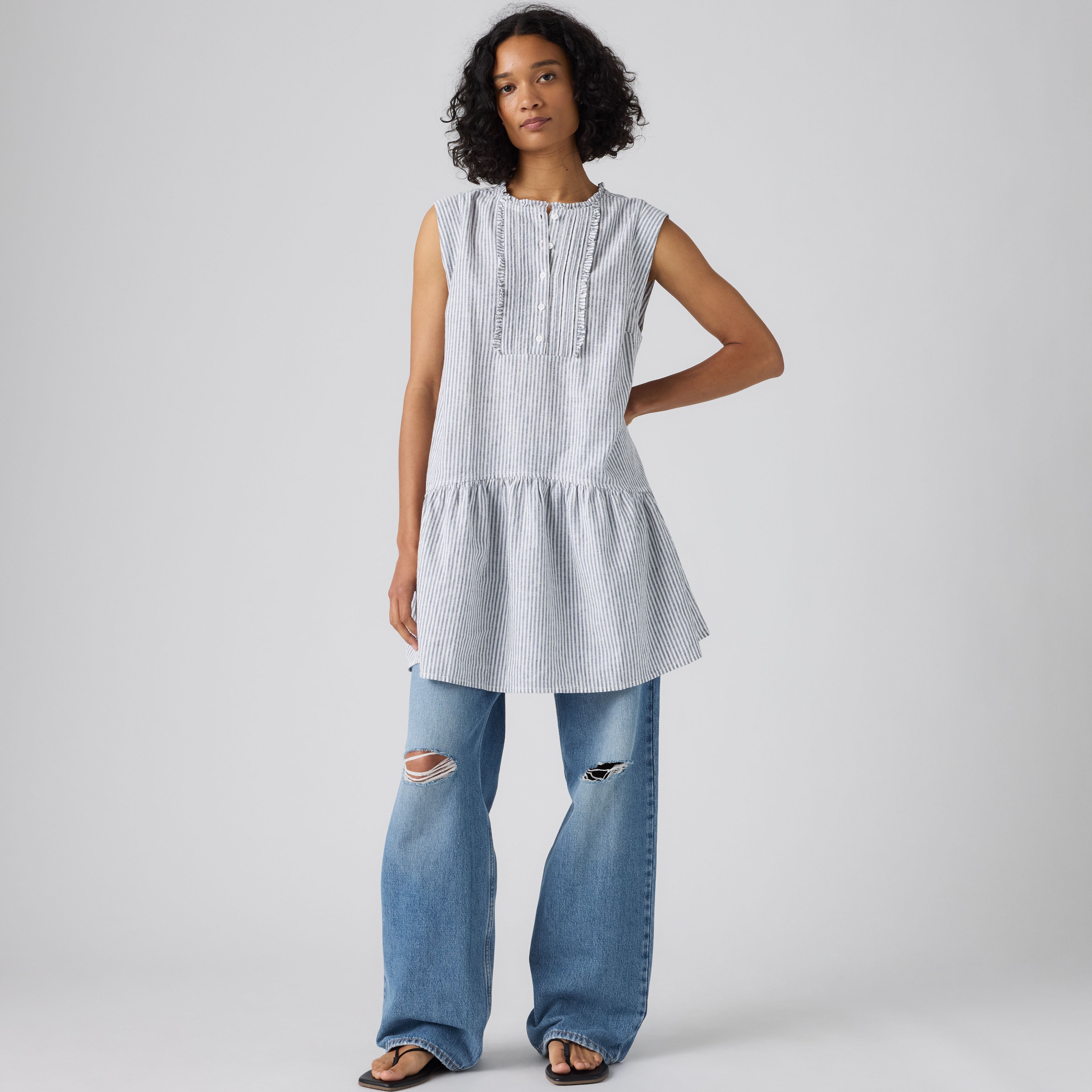 Solara Sleeveless Linen Mini Dress 3