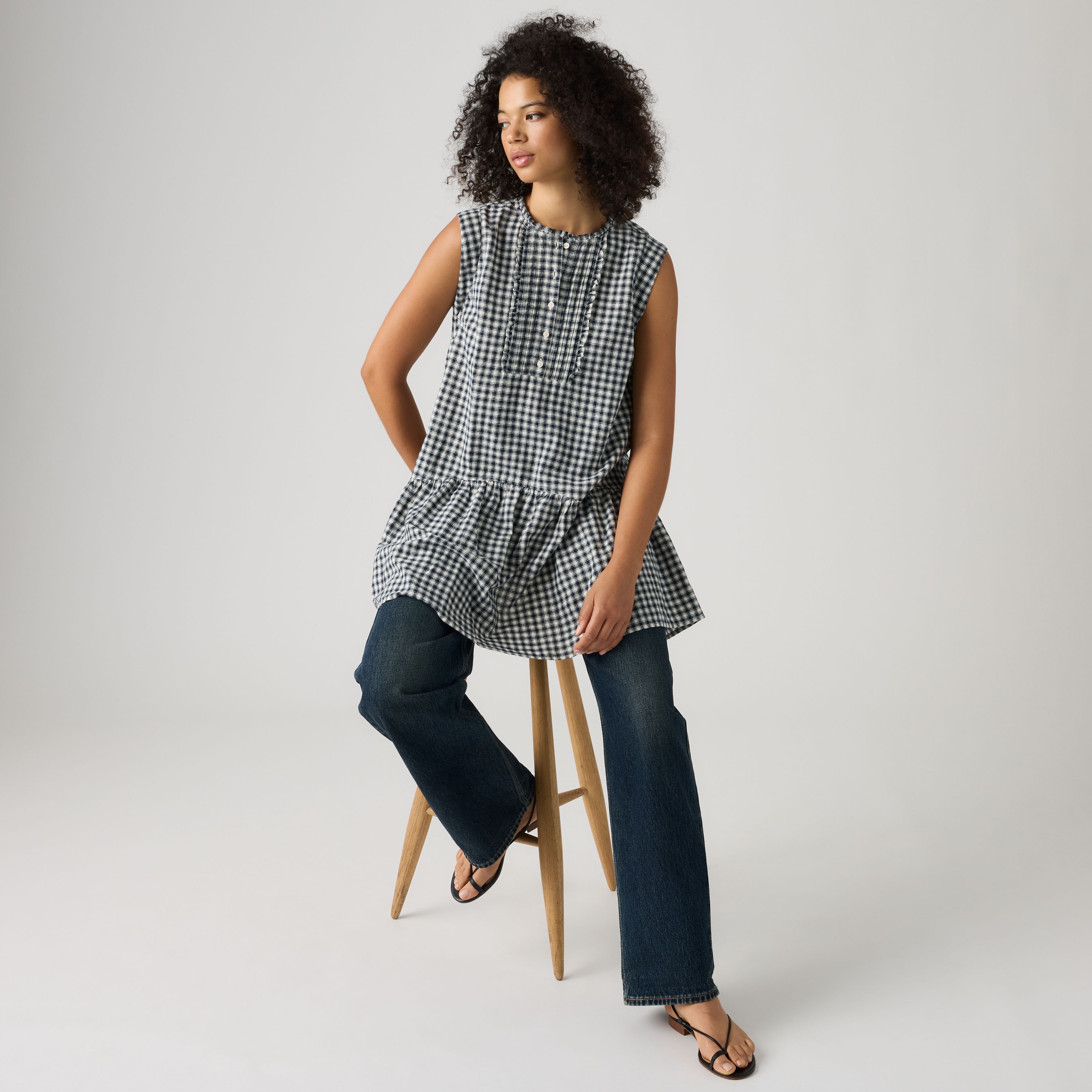 Solara Sleeveless Linen Mini Dress