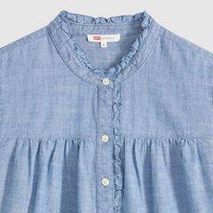 Perla Long-Sleeve Blouse — Slow Dance - Blue 6
