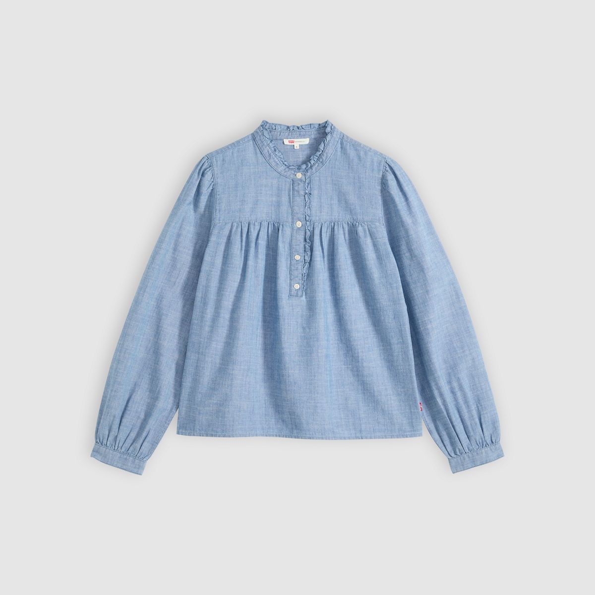 Perla Long-Sleeve Blouse — Slow Dance - Blue