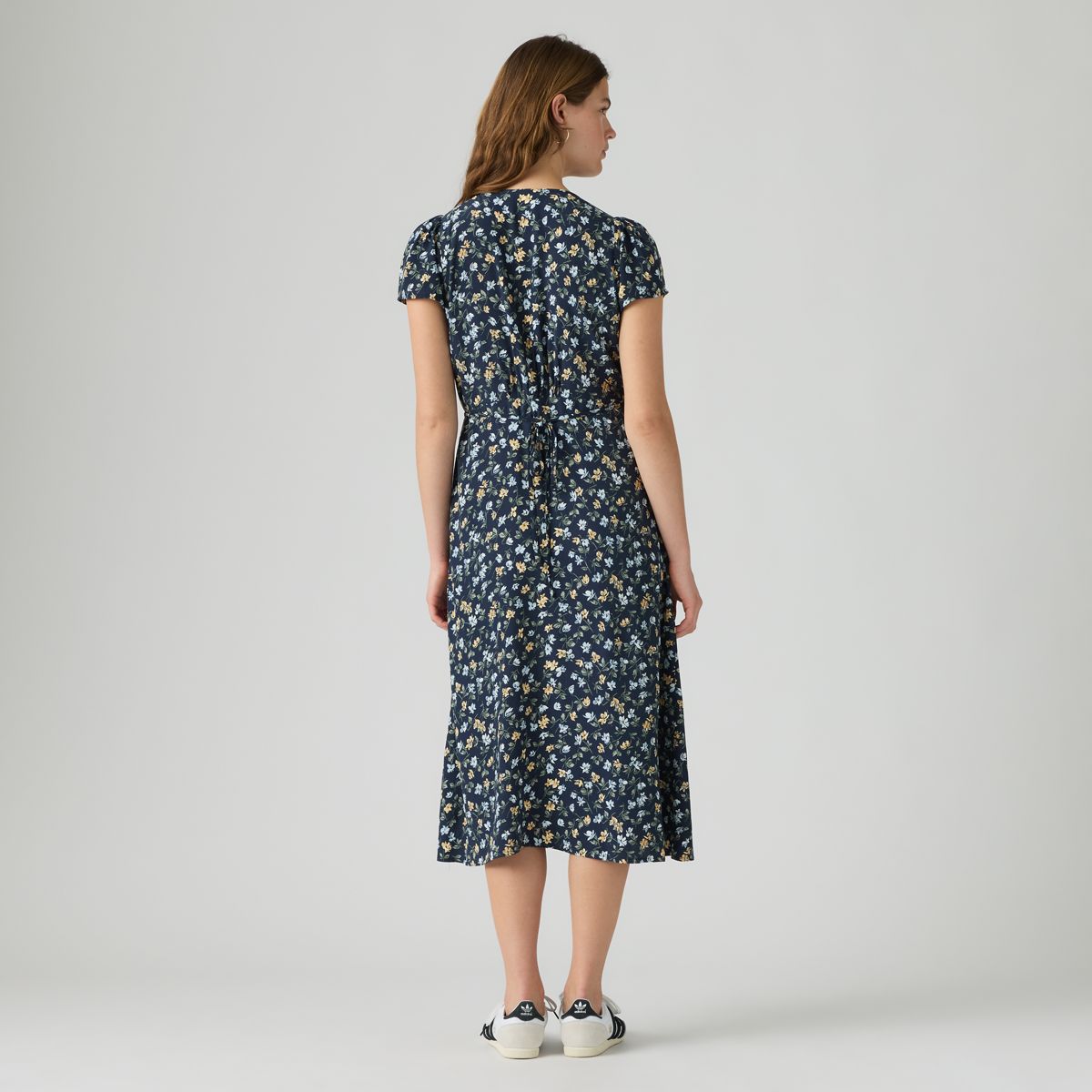 Lilith Midi Dress — Didion Floral Multi Navy Blazer - Multi-Color