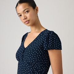 Lilith Midi Dress — Inga Dot Navy Blazer - Blue 2
