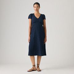 Lilith Midi Dress — Inga Dot Navy Blazer - Blue 4