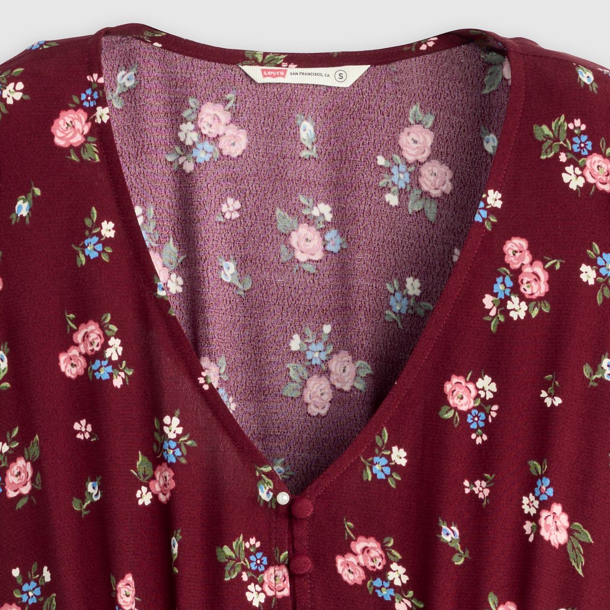 Lilith Midi Dress — Abellona Floral Cabernet - Multi-Color