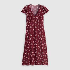 Lilith Midi Dress — Abellona Floral Cabernet - Multi-Color 5