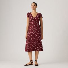 Lilith Midi Dress — Abellona Floral Cabernet - Multi-Color 4