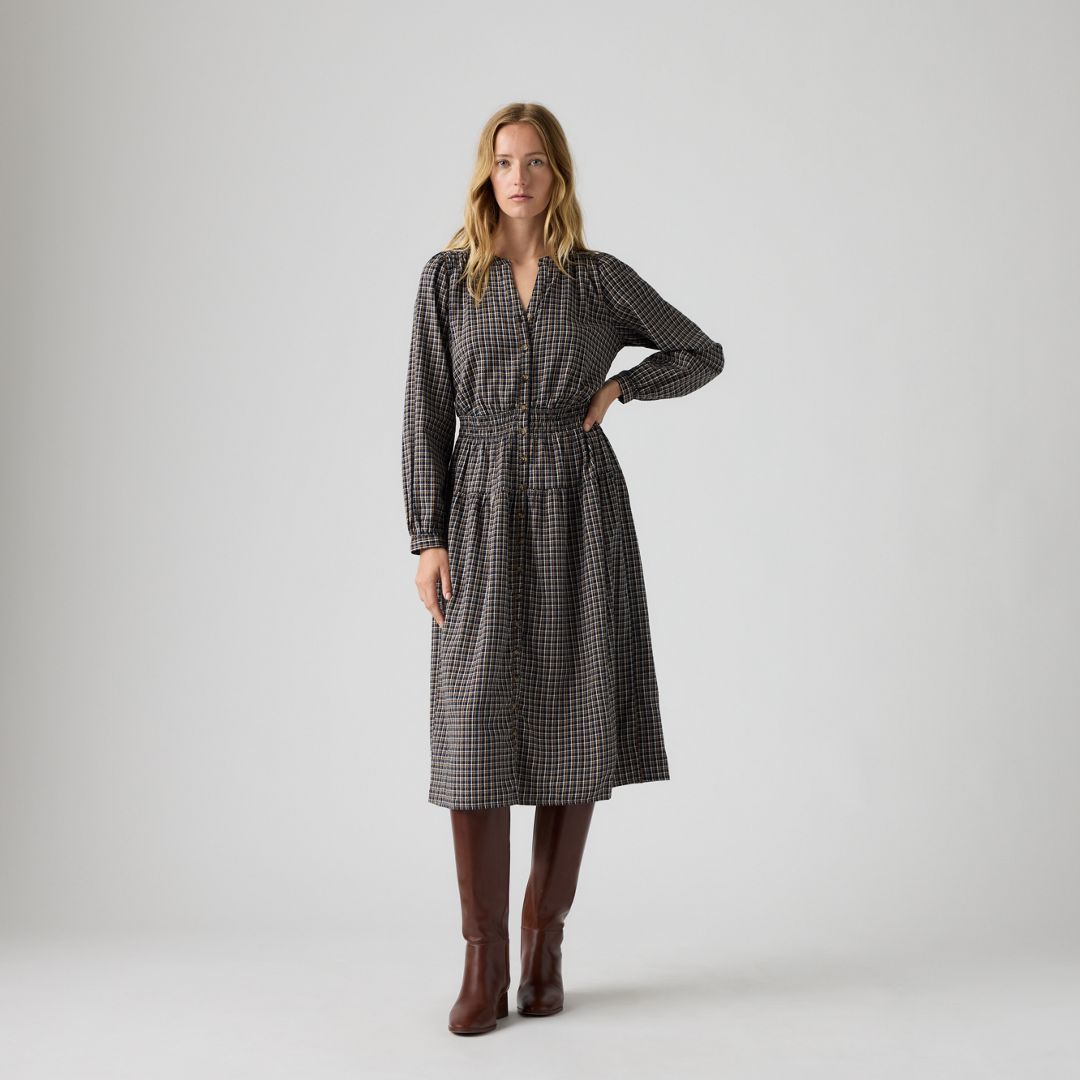 Levi's Clementine 3/4 Sleeve Midi Dress - Women's L