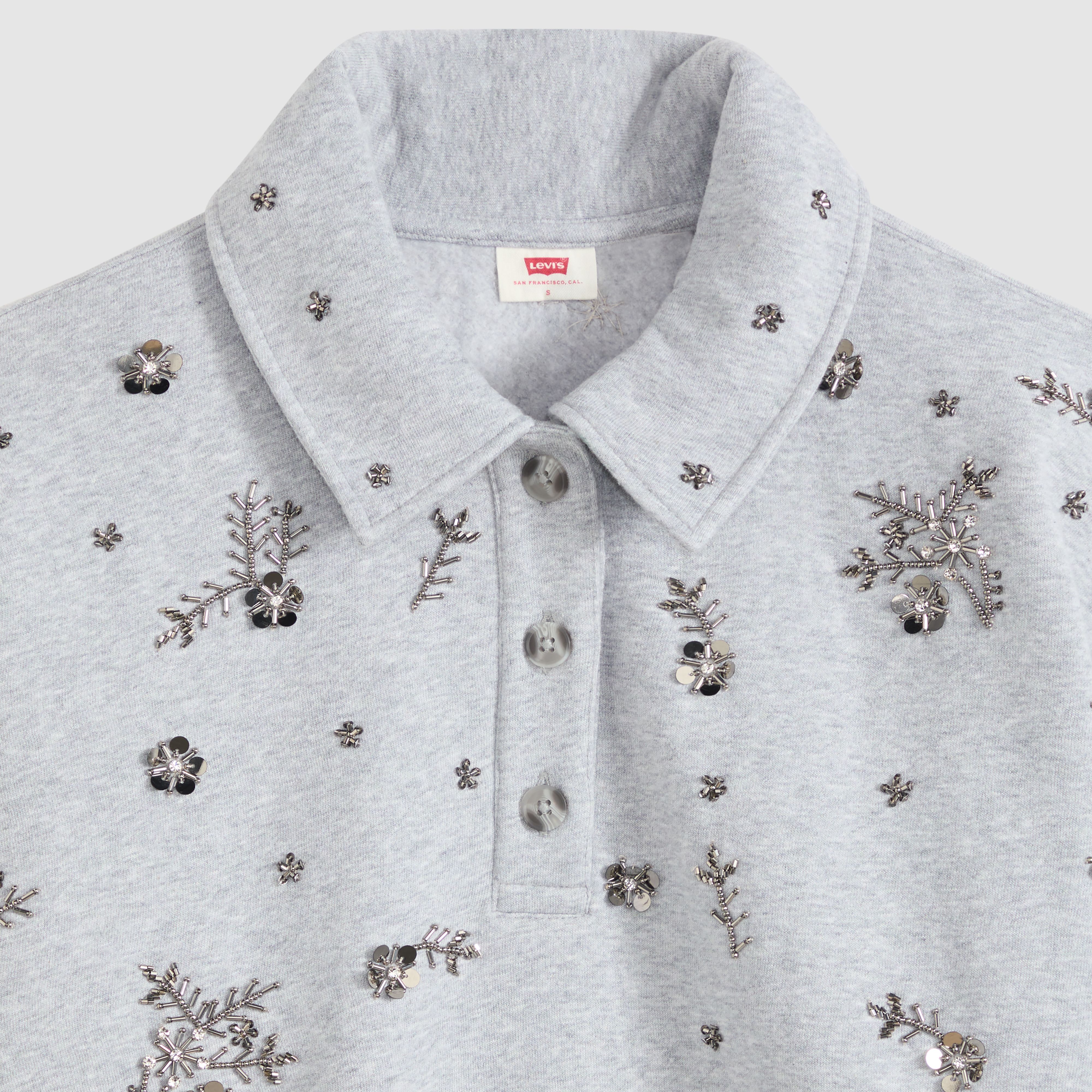 Vintage Embellished Polo Sweatshirt 6