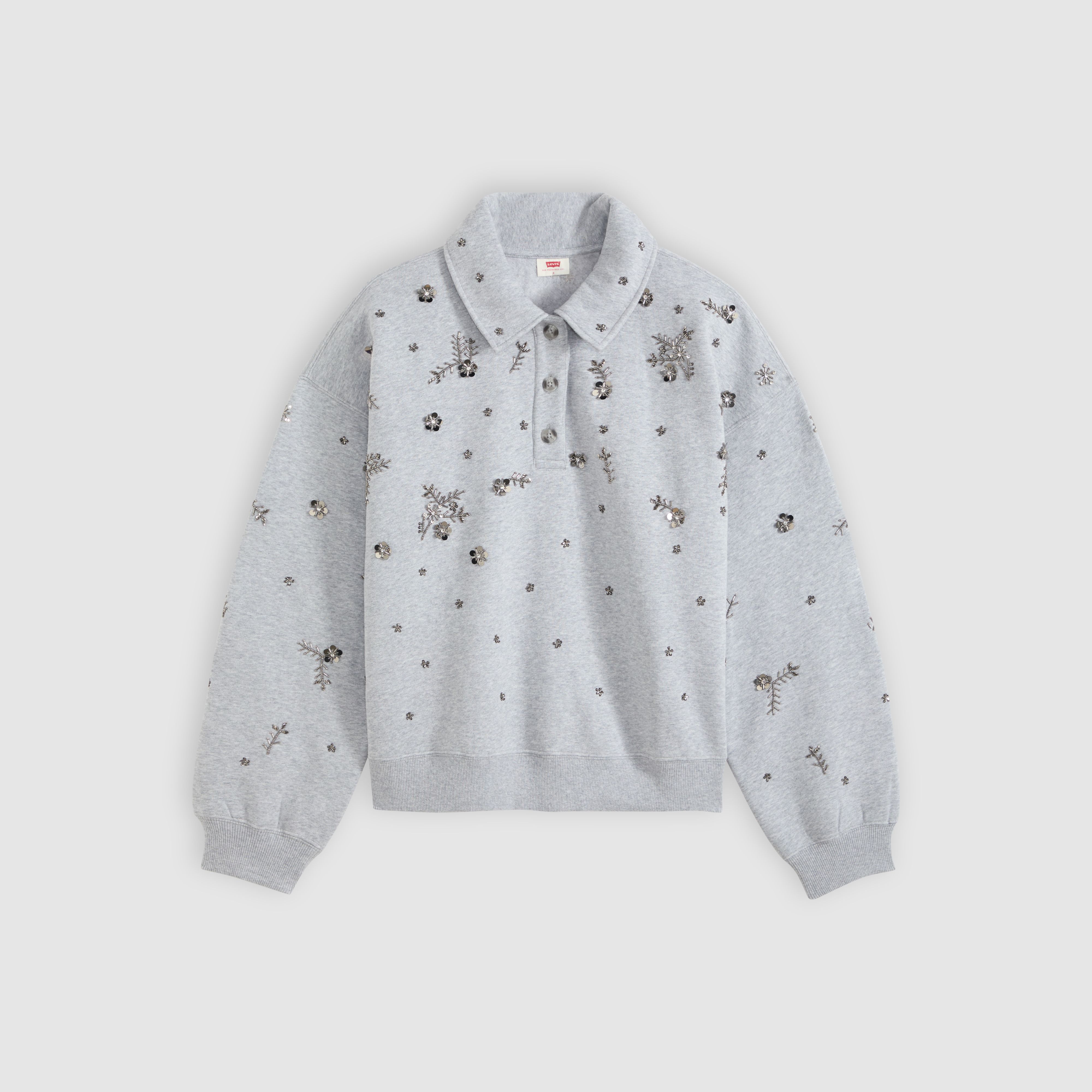 Vintage Embellished Polo Sweatshirt 5