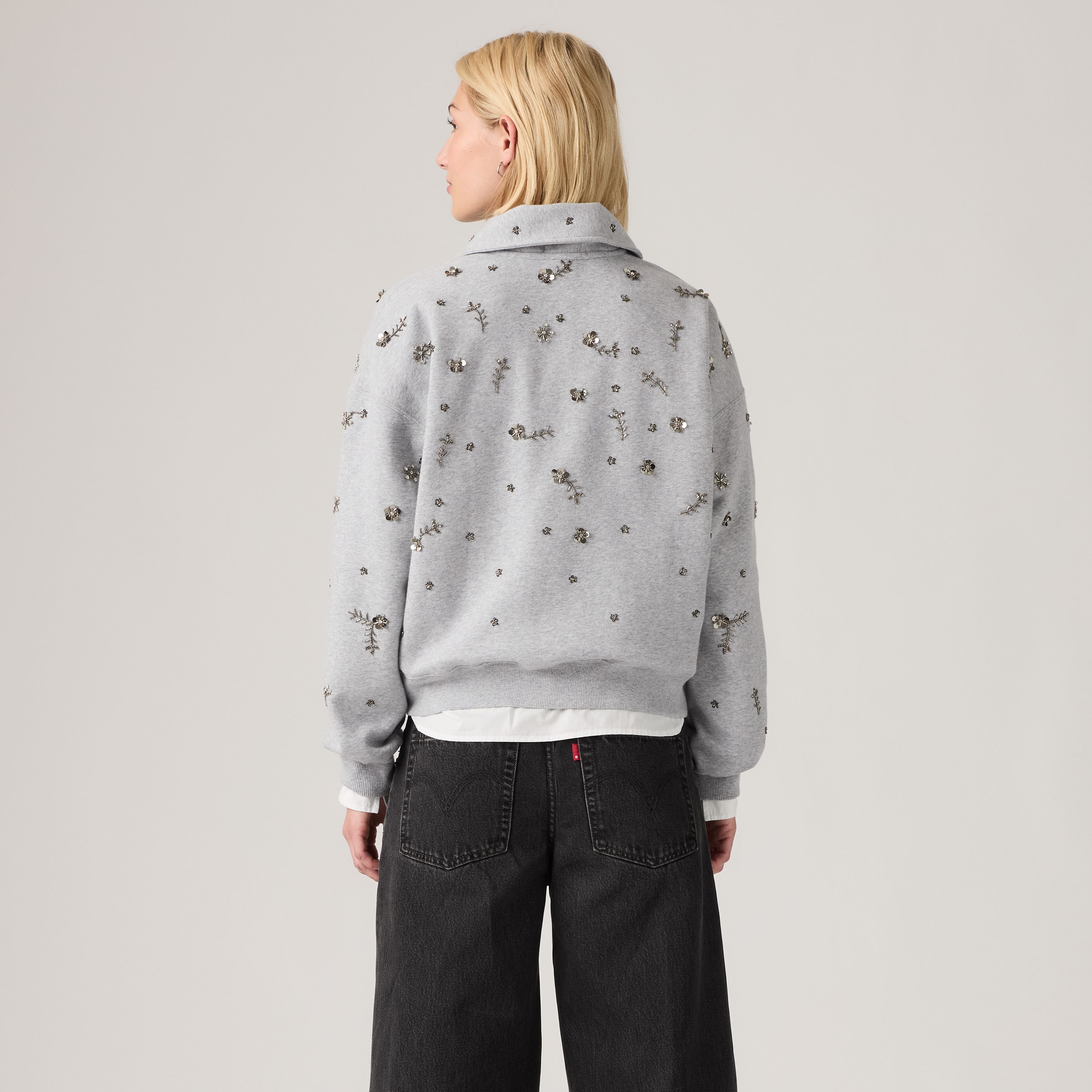 Vintage Embellished Polo Sweatshirt 4