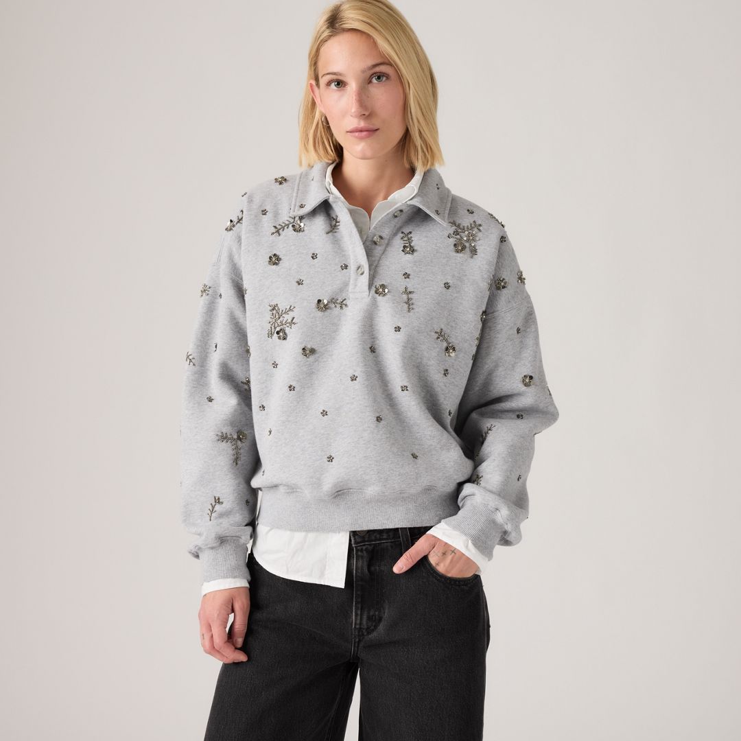 Levi's Vintage Embellished Polo Sweatshirt - Women's XS