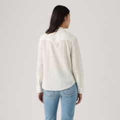 Heritage Western Denim Button Down Shirt — Cloud Dancer - White 4