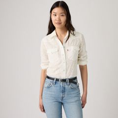 Heritage Western Denim Button Down Shirt — Cloud Dancer - White 1