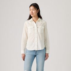 Heritage Western Denim Button Down Shirt — Cloud Dancer - White 3