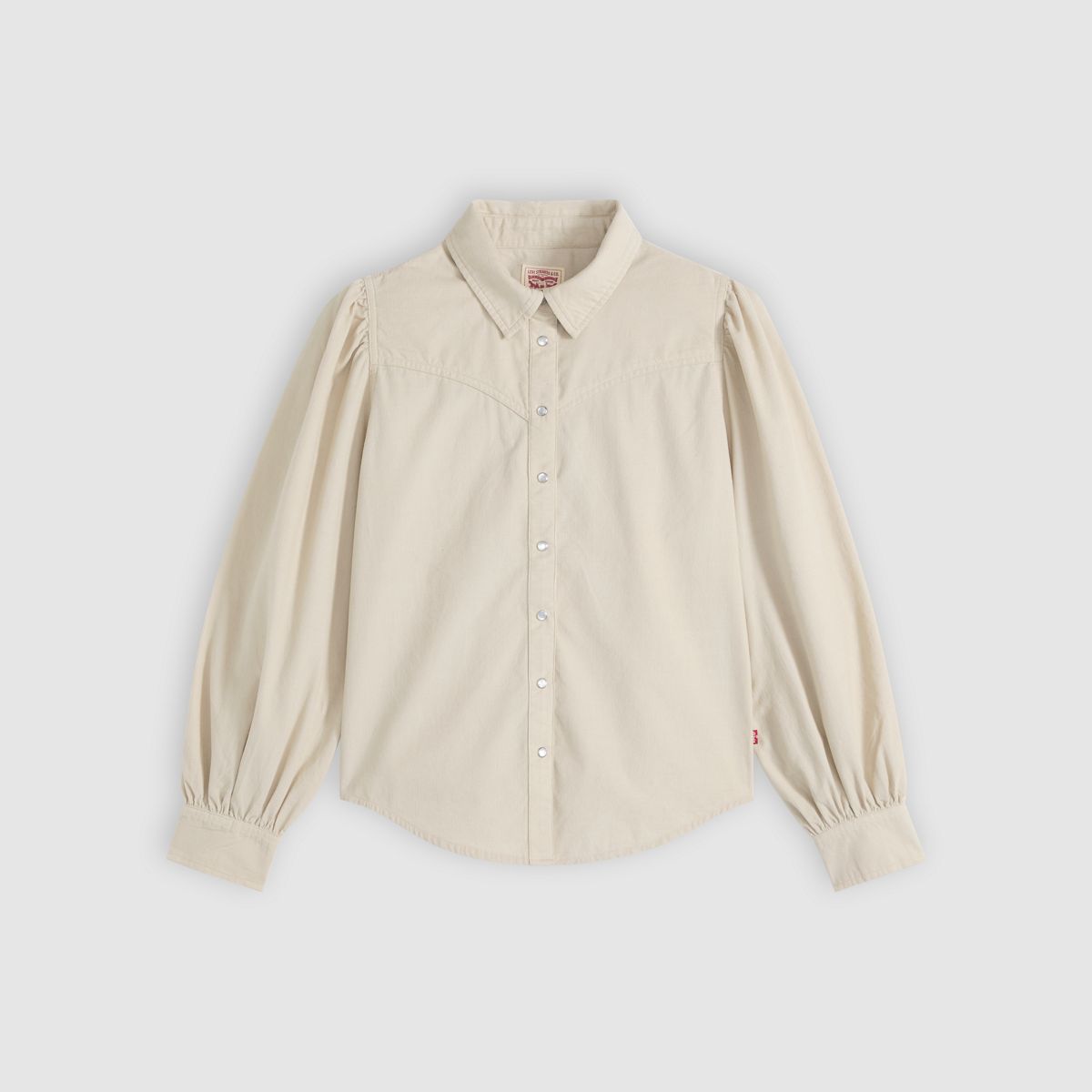 Juna Western Button Down Shirt — Rainy Day - White