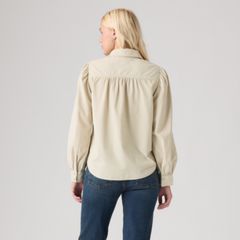 Juna Western Button Down Shirt — Rainy Day - White 4