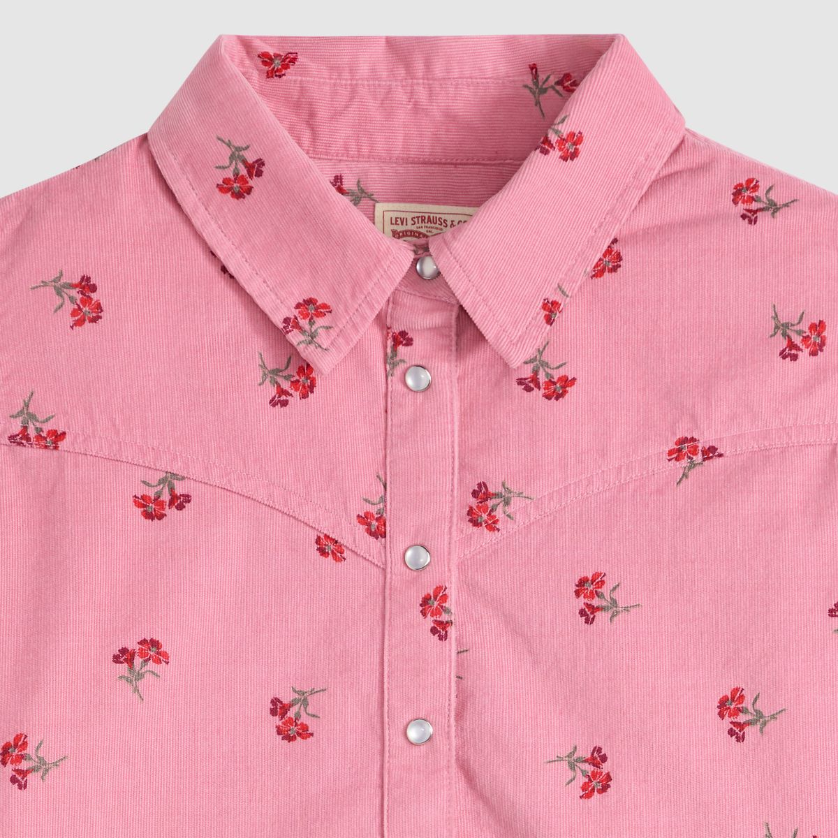Juna Western Button Down Shirt — Birgita Floral Tameless Rose - Pink