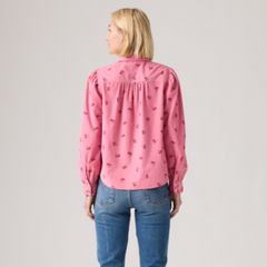Juna Western Button Down Shirt — Birgita Floral Tameless Rose - Pink 4