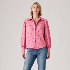 Juna Western Button Down Shirt — Birgita Floral Tameless Rose - Pink 3