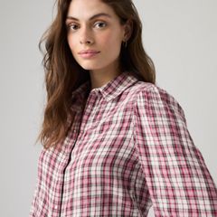Juna Western Button Down Shirt — Poppi Plaid Tameless Rose - Pink 2