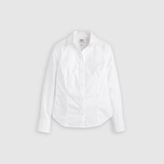Slim Poplin Button Down Shirt — Bright White - White 5